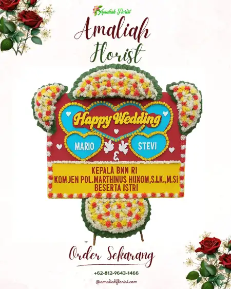 Papan Bunga Pernikahan Tanjung Tiram